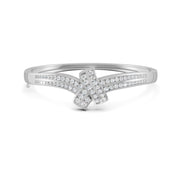 1.50 Ct Round Cut Moissanite Women's Bangle Bracelet 14K Gold Plated